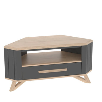 ALVA - Meuble TV d'angle 1 tiroir 1 niche