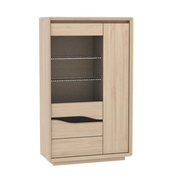 CERAM - Vitrine 1 porte vitrée 1 pleine 1 tiroir