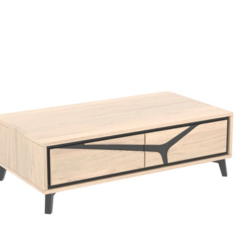 NEO - Table basse rectangle 2 tiroirs