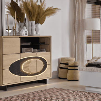 THALES - Bahut haut 3 portes 1 niche